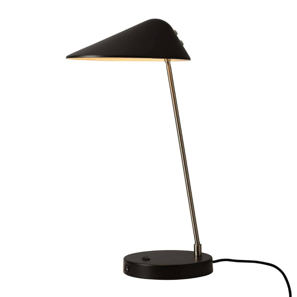 Nova Lighting 1011340SN Ibis Accent Desk Lamp | Matte Black Satin Nickel