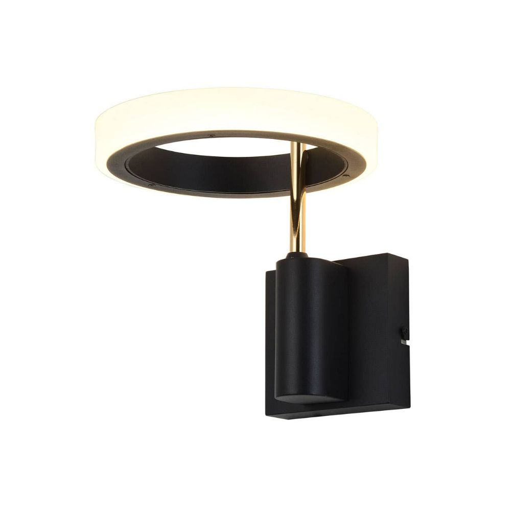 Nova Lighting 3011627BR Aerial 9" Contemporary Hardwired LED Wall sconce in Weathered Brass for Bedroom Livingroom Hallway Brass