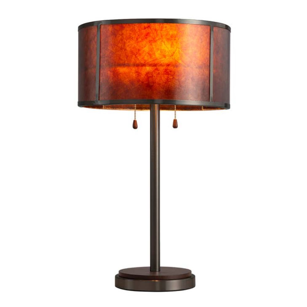 Nova Lighting 107722 Layers 25" Natural Mica Table Lamp in Charcoal Gray and Gunmetal with Dual Pull Chain Switch