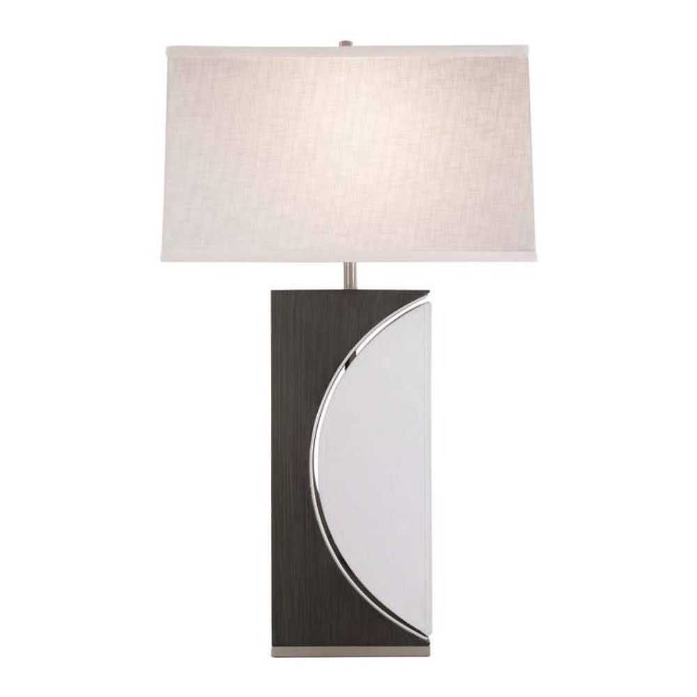 Nova Lighting 1010942 Half Moon 30" Table Lamp in Charcoal Gray and Brushed Nickel with 4-Way Rotary switch