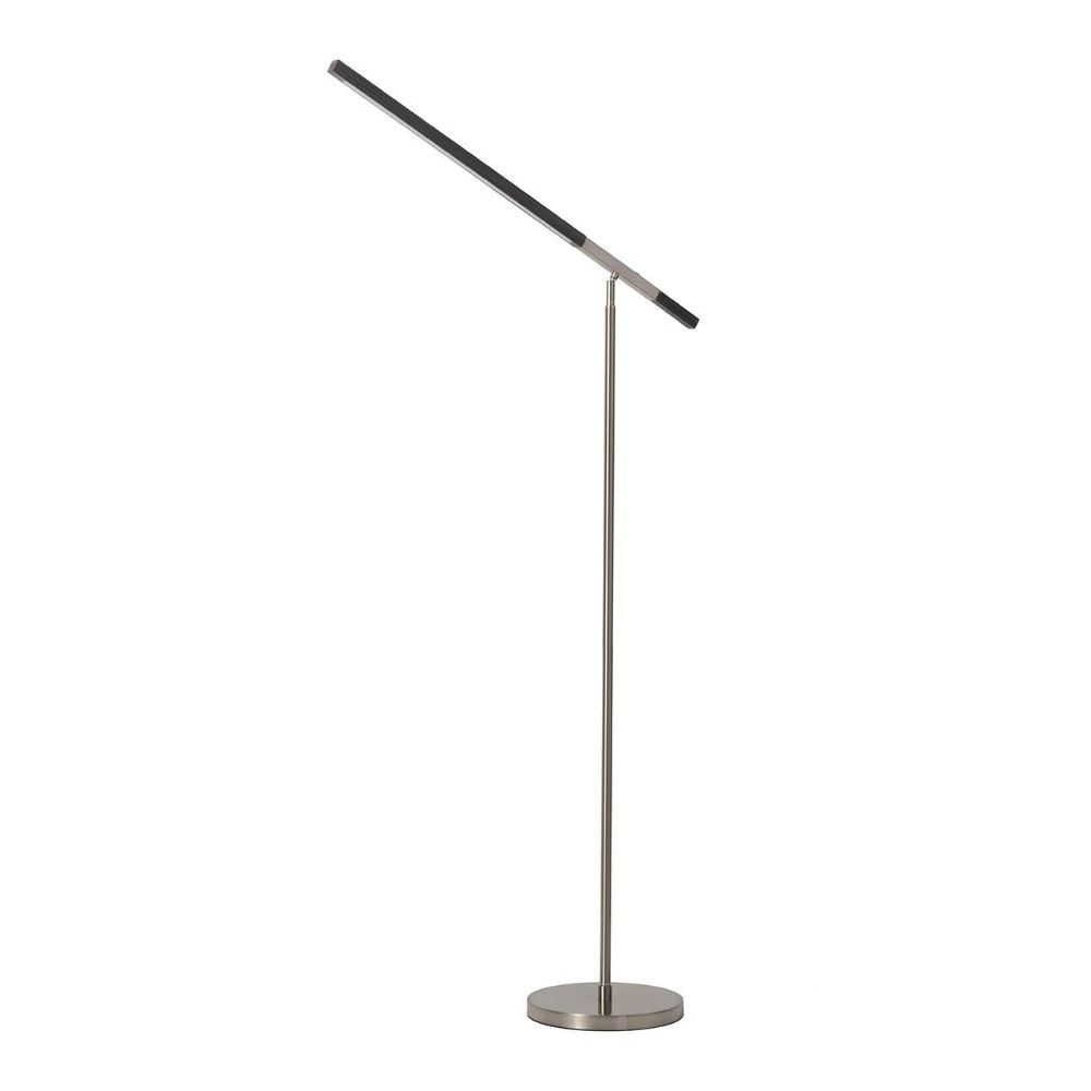 Nova Lighting 2011572CG Port 41" LED floor Lamp in Charcoal Grey and Satin Nickel with Touch Dimmer Switch