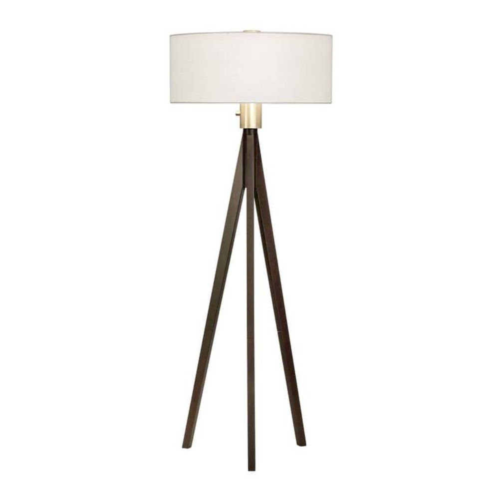 Nova Lighting 10858 Tripod 58" floor Lamp in Pecan and Brushed Nickel with Dimmer Switch