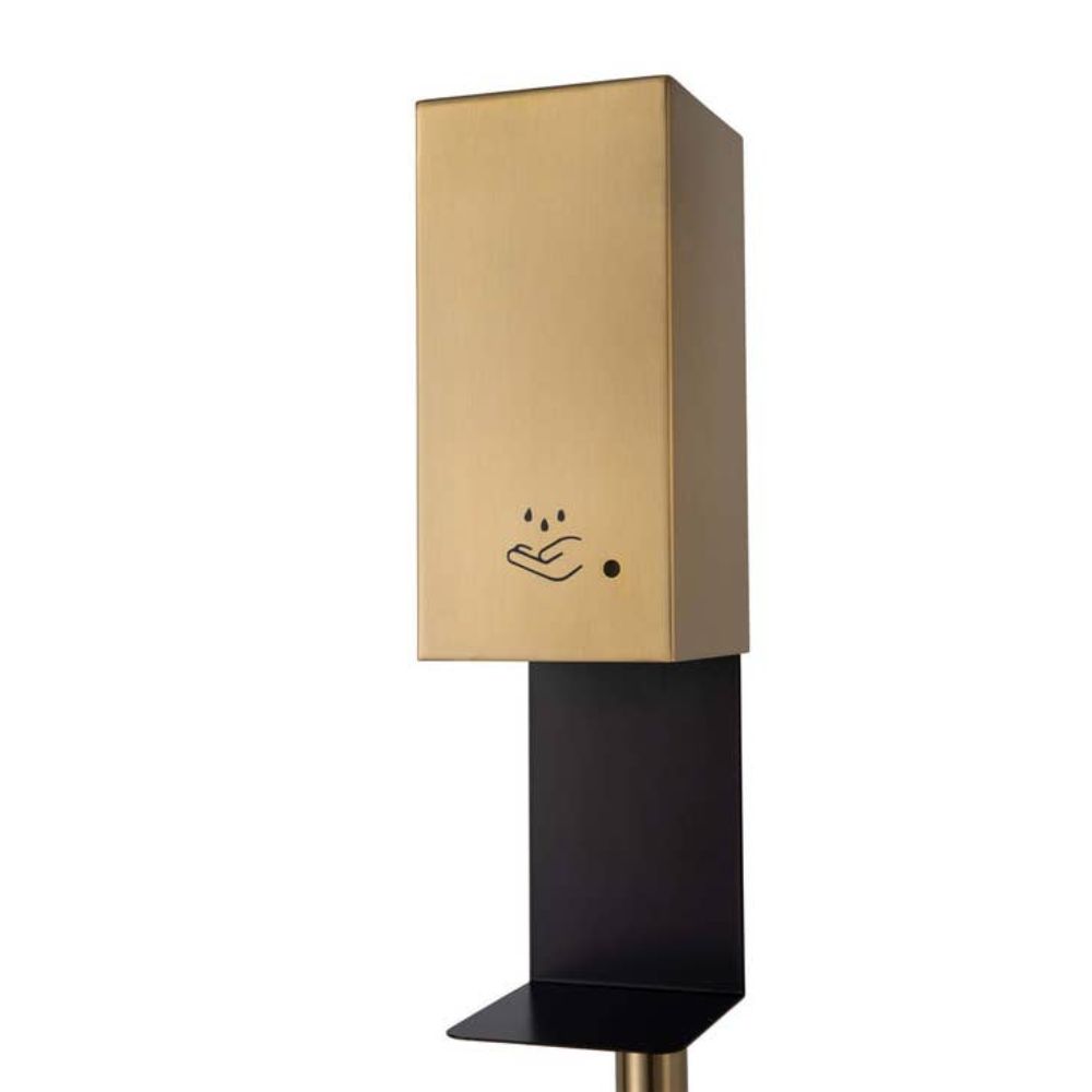 Nova Lighting 7020546BB Nova of California 54" Hand Sanitizer Dispenser - Floor, Brushed Brass with Gel