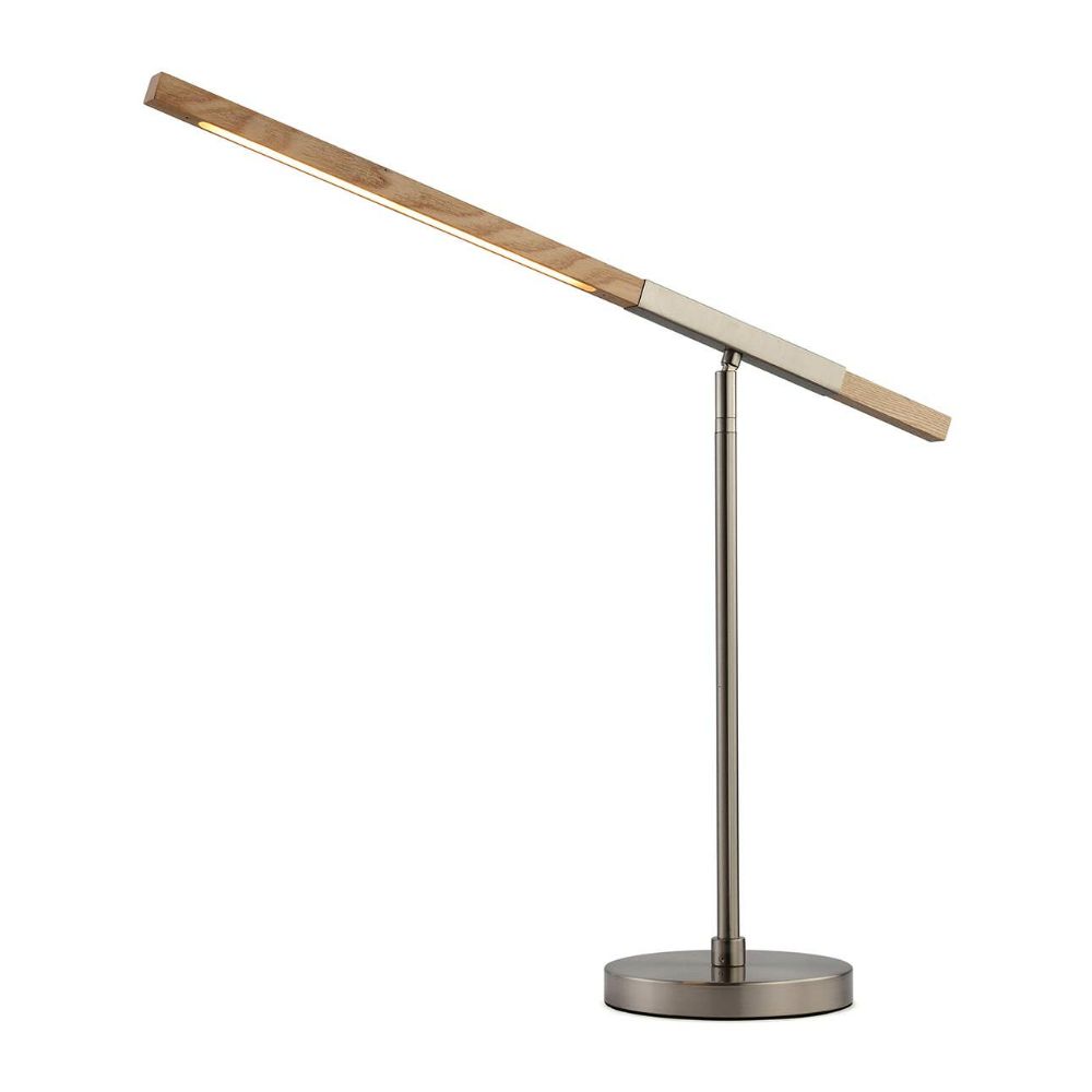 Nova Lighting 1011572CO Port Desk Lamp | Contemporary Dimmable | LED Light, Clear Oak