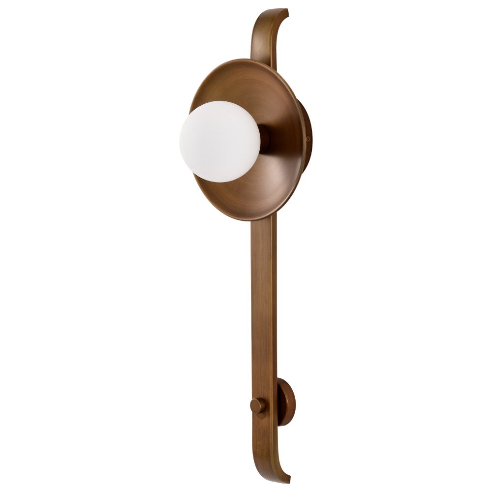 Nuvo 60-7742 Colby 1 Light Wall Sconce; Natural Brass Finish