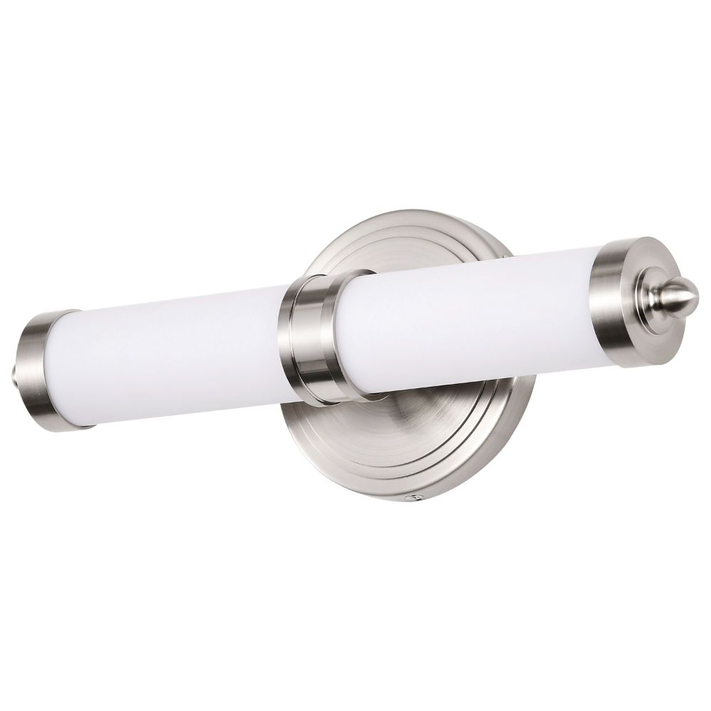 Nuvo 62-1534 Kagen Small Vanity; LED; Brushed Nickel Finish; White Acrylic Lens