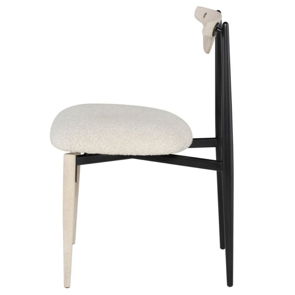 Nuevo HGDA771 Vicuna Dining Chair in Boucle Beige
