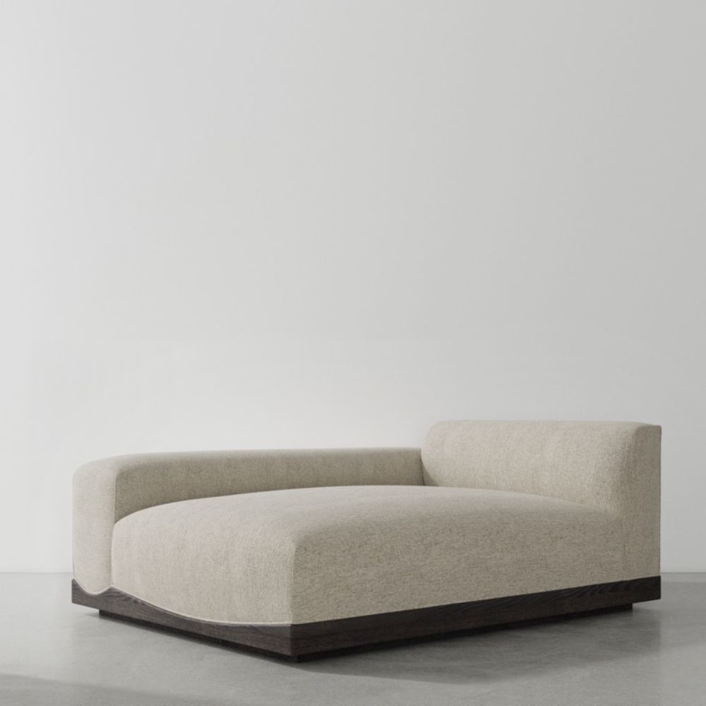 Nuevo HGDB187 Joss Modular Sofa  - Tara Quartz Seat and Ebonized Base