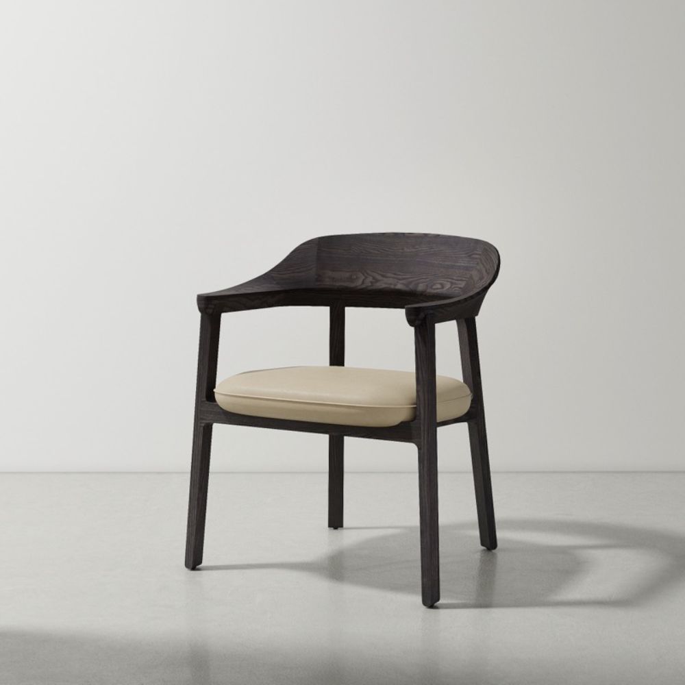 Nuevo HGDB217 Collette Dining Chair  - Omari Putti Seat and Charcoal Legs