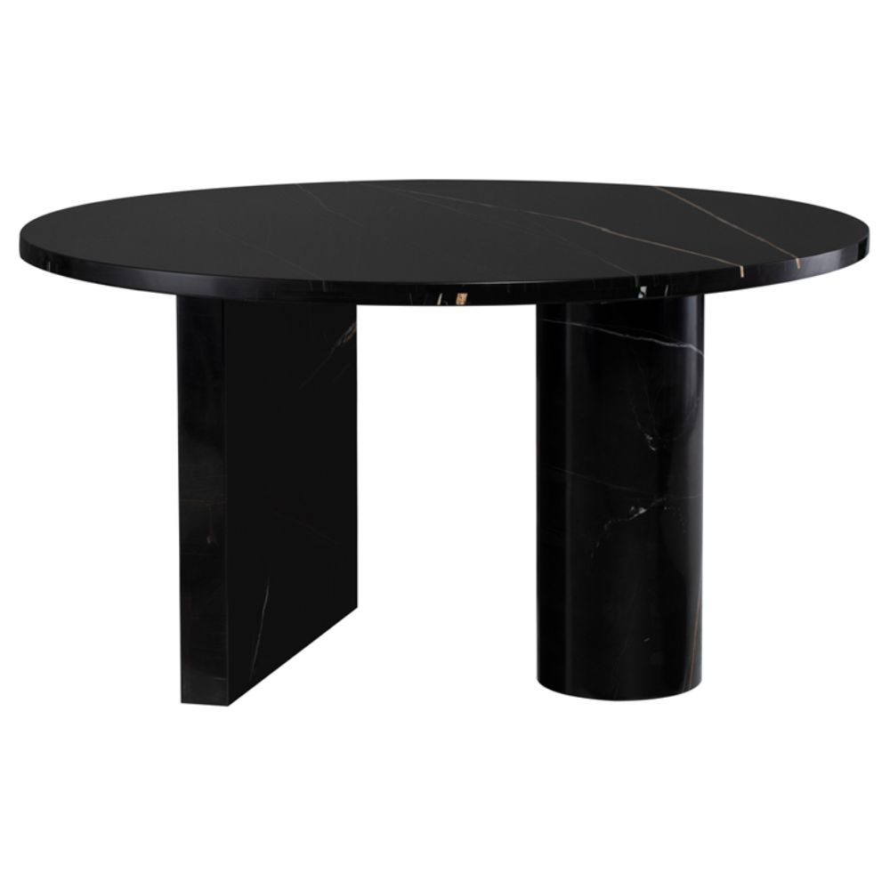 Nuevo HGMM215 Stories Dining Table  - Noir Top and Noir Legs