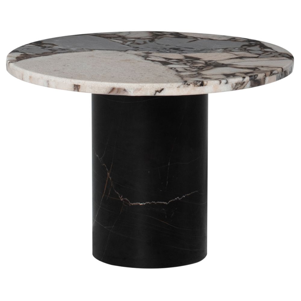 Nuevo HGMM237 Ande Side Table  - Luna Top and Noir Leg