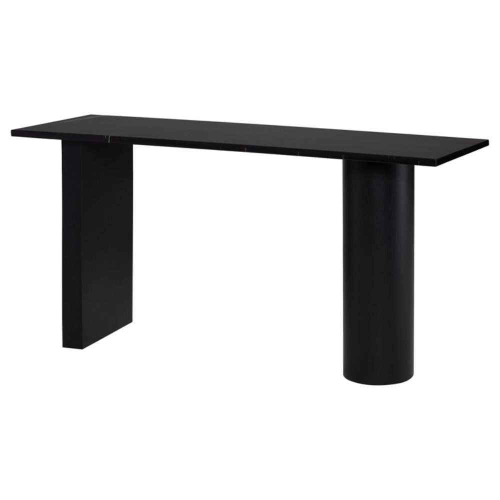 Nuevo HGMM249 Stories Console Table  - Noir Top and Black Legs