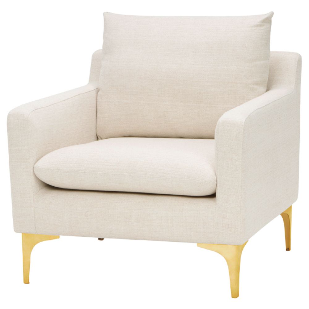 Nuevo HGSC498 Anders Single Seat Sofa in Sand/Gold