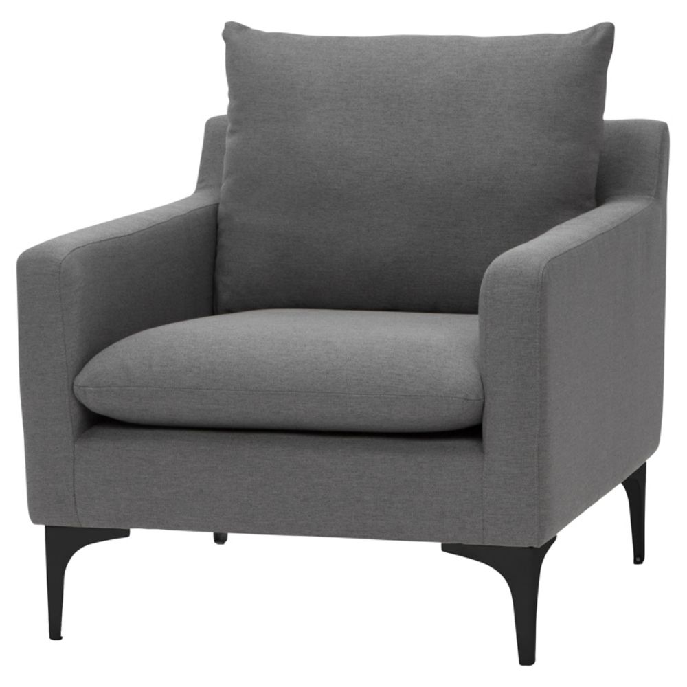 Nuevo HGSC503 Anders Single Seat Sofa in Slate Grey/Black