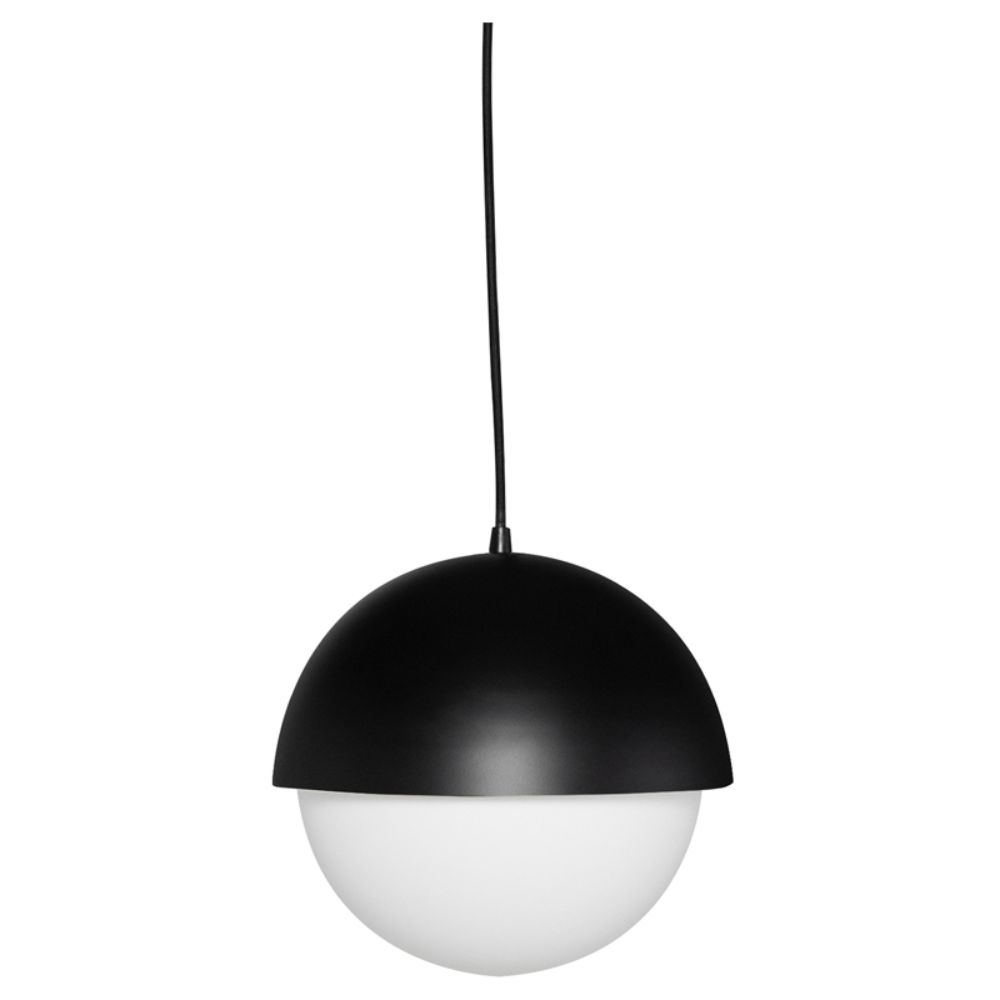 Nuevo HGSK627 Demi Pendant Lighting  - Black Base and White Shade