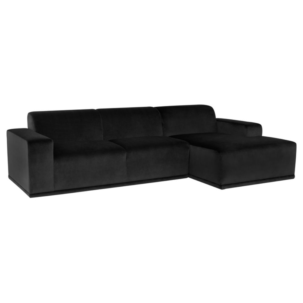 Nuevo HGSN296 Leo Sectional Sofa in Shadow Grey