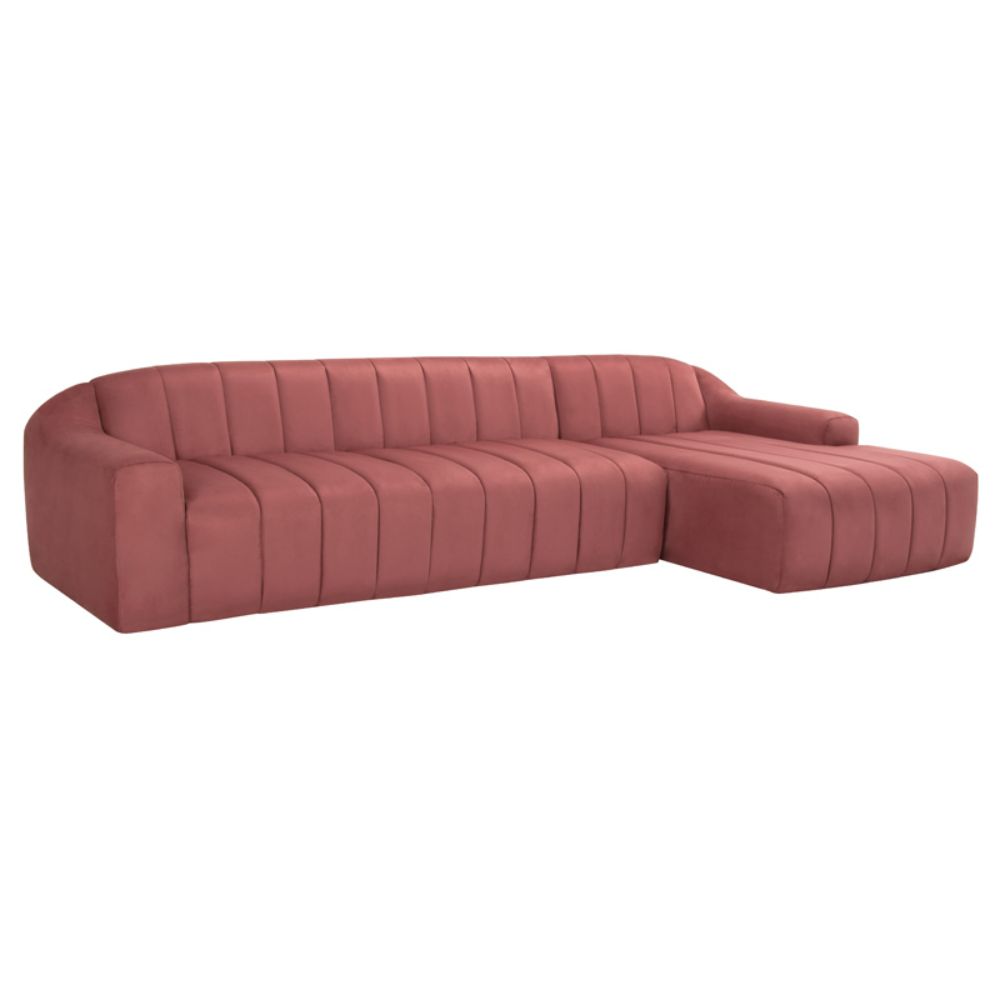 Nuevo HGSN422 Coraline Sectional Sofa in Chianti Microsuede