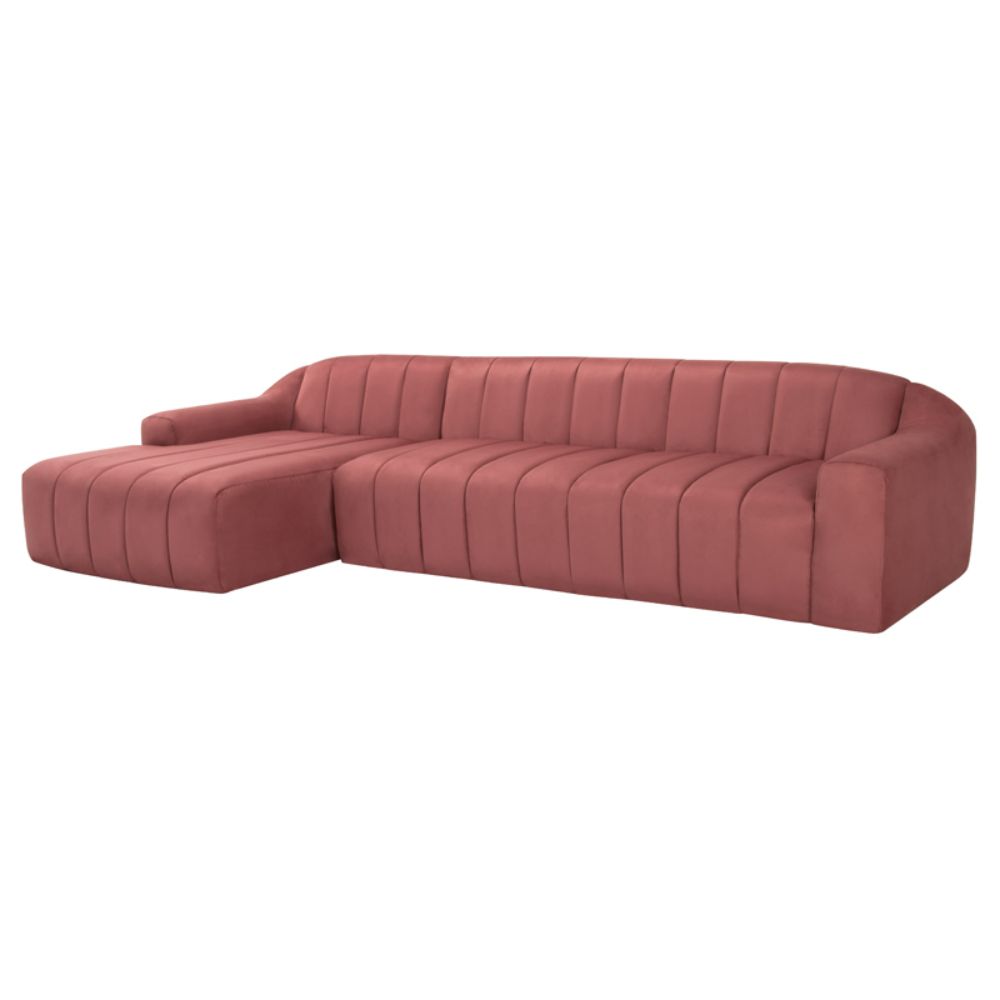 Nuevo HGSN427 Coraline Sectional Sofa in Chianti Microsuede