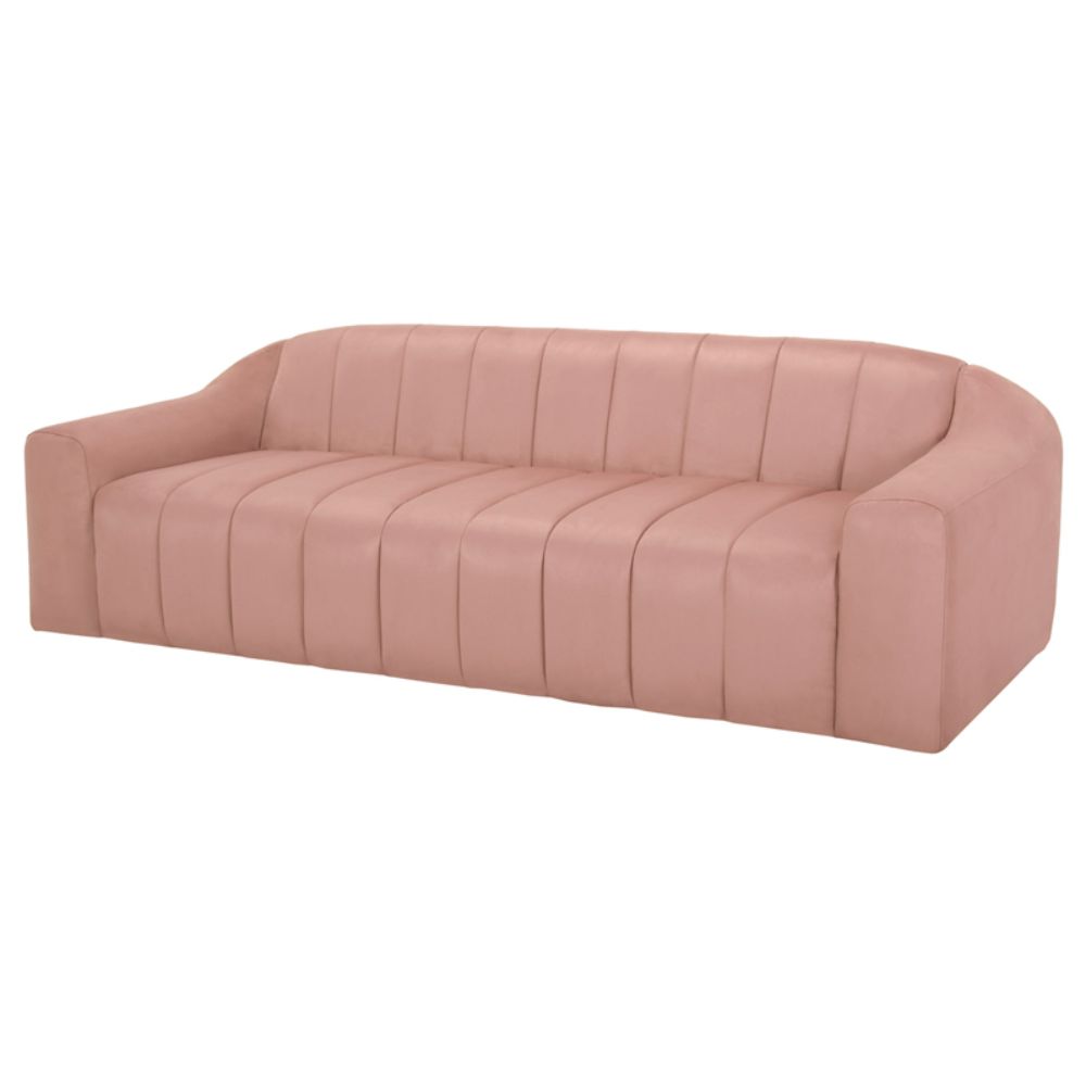 Nuevo HGSN430 Coraline Triple Seat Sofa in Petal Microsuede