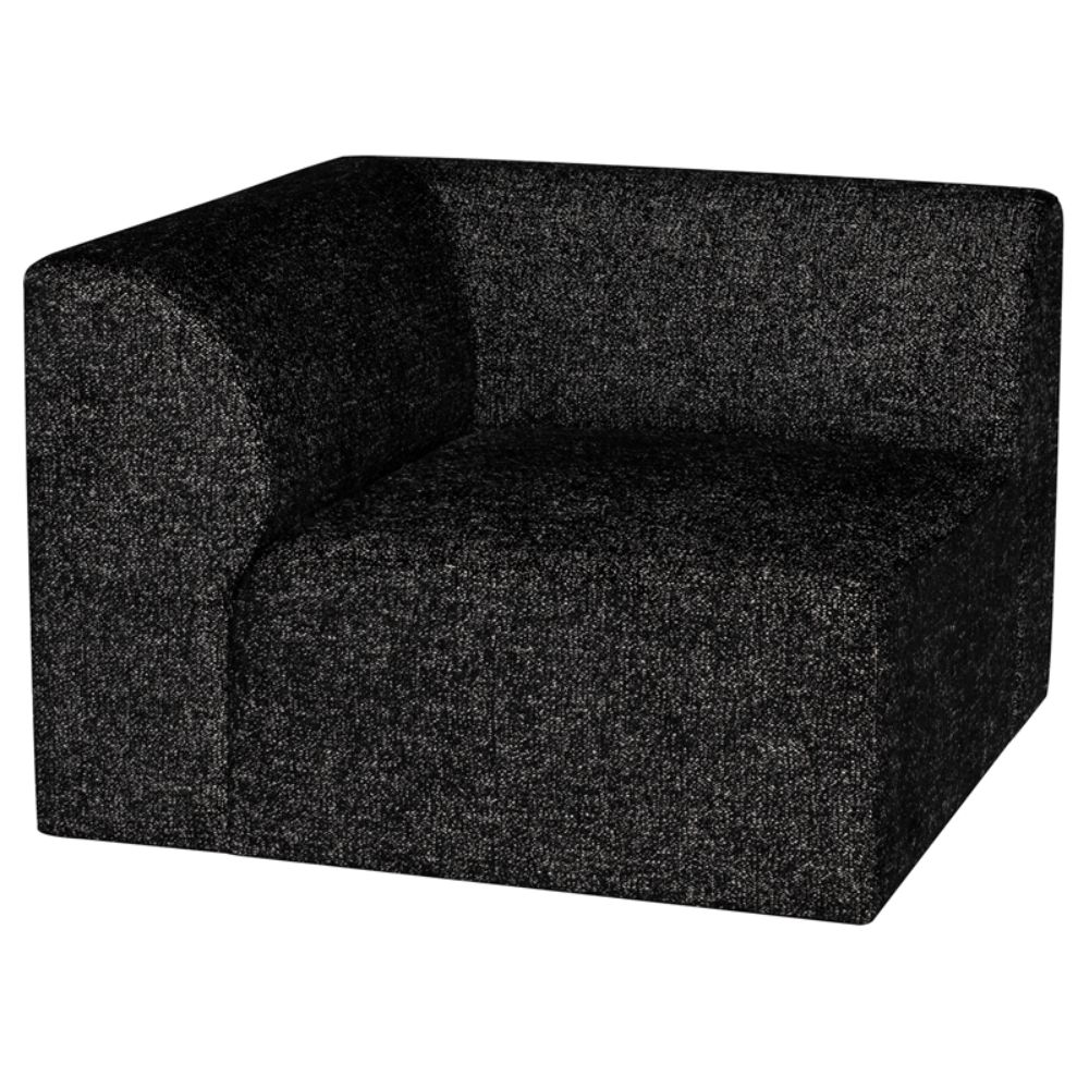 Nuevo HGSN519 Isla Modular Corner Sofa  - Salt & Pepper Seat and Black Legs