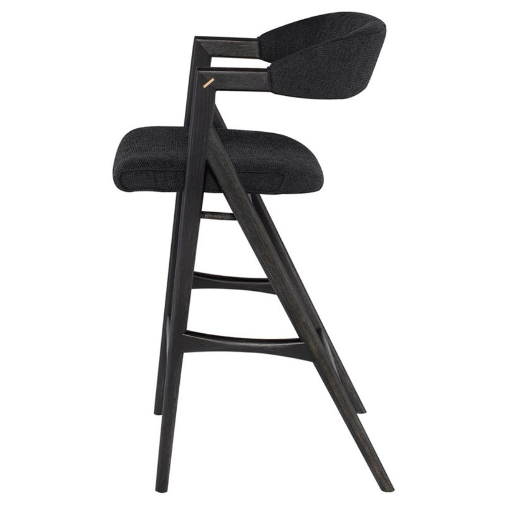 Nuevo HGSR782 Anita Counter Stool in Activated Charcoal