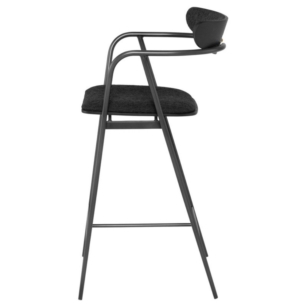 Nuevo HGSR799 Gianni Counter Stool in Activated Charcoal