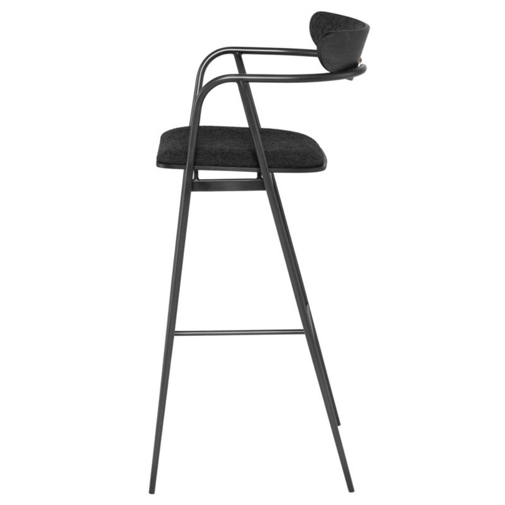 Nuevo HGSR803 Gianni Bar Stool in Activated Charcoal