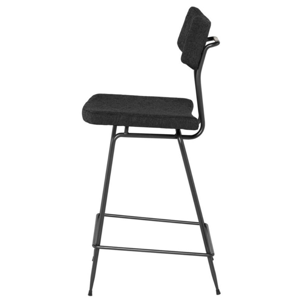 Nuevo HGSR809 Soli Counter Stool in Activated Charcoal