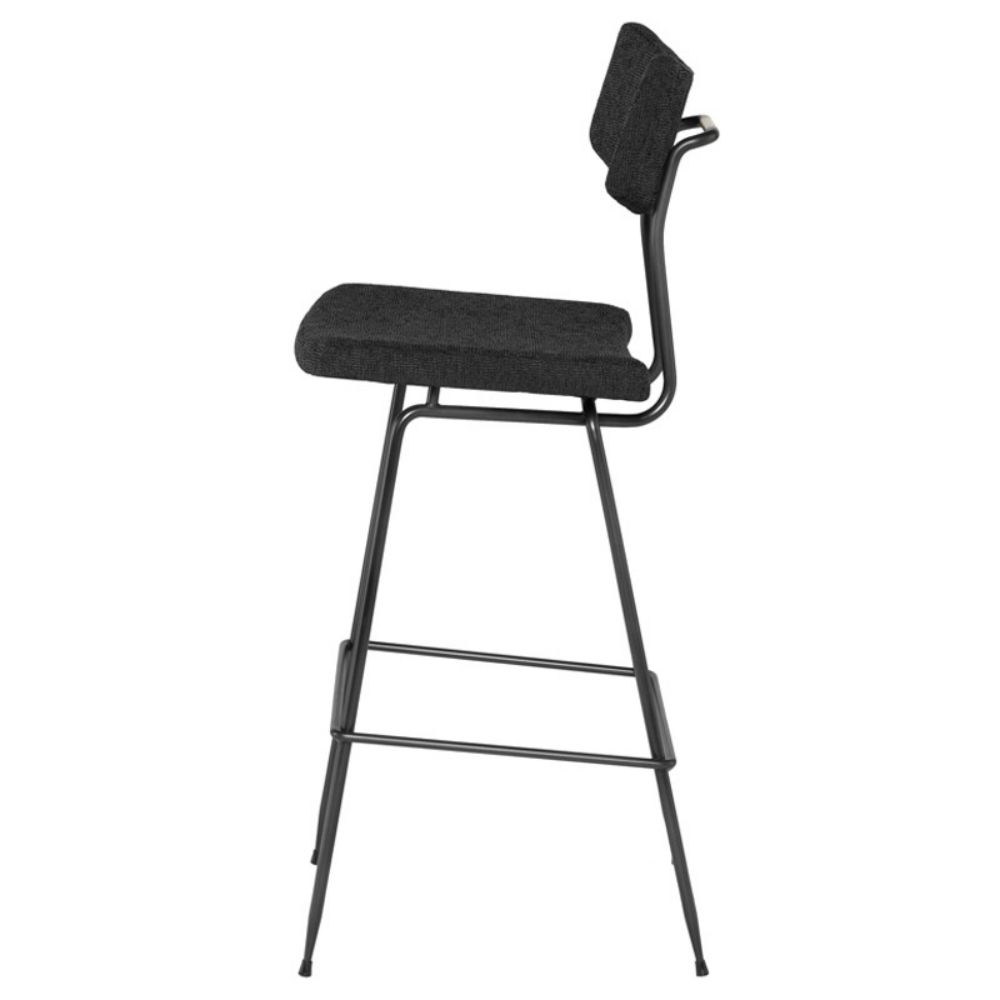 Nuevo HGSR812 Soli Bar Stool in Activated Charcoal