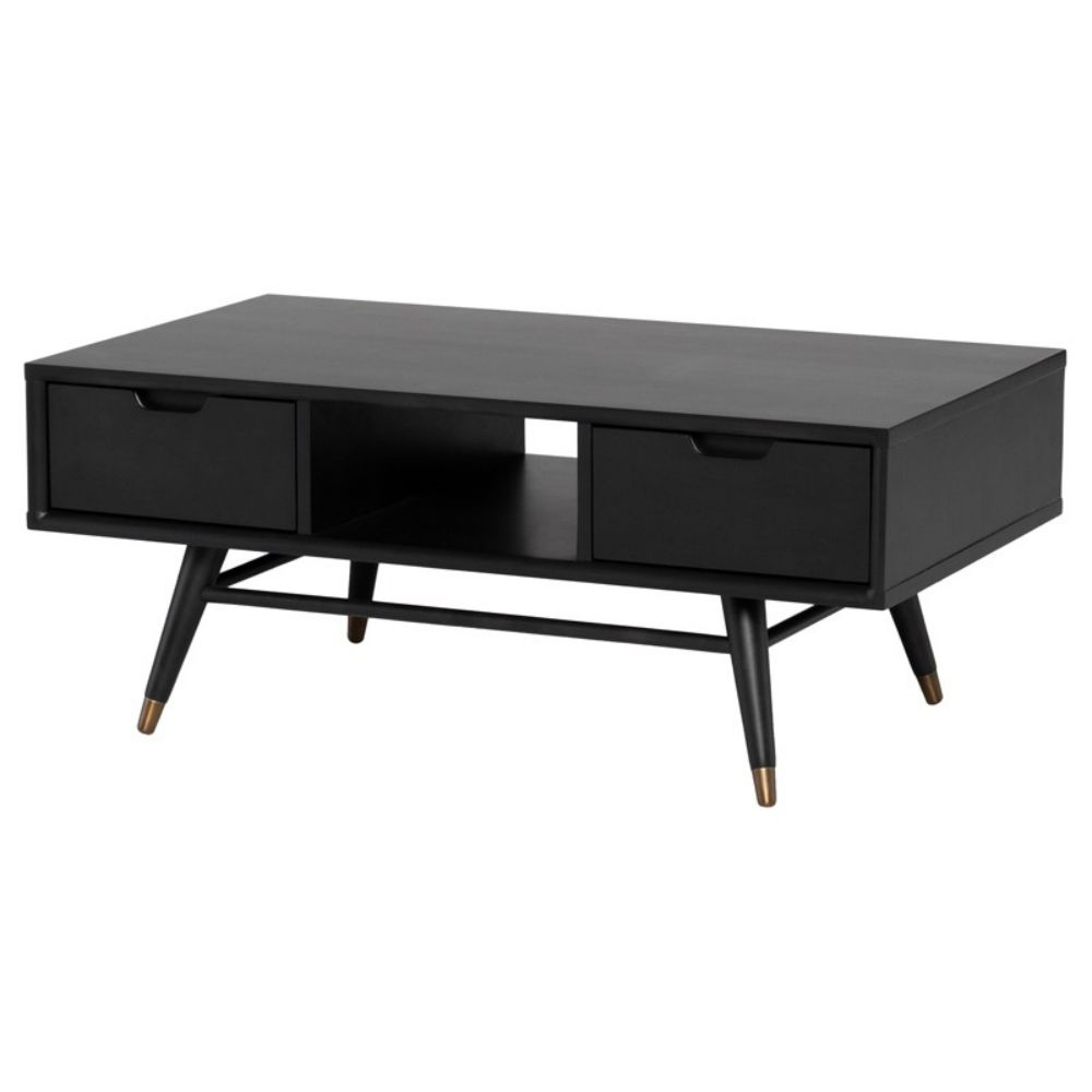 Nuevo HGST150 Jake Coffee Table with Black Ash in Matte Black