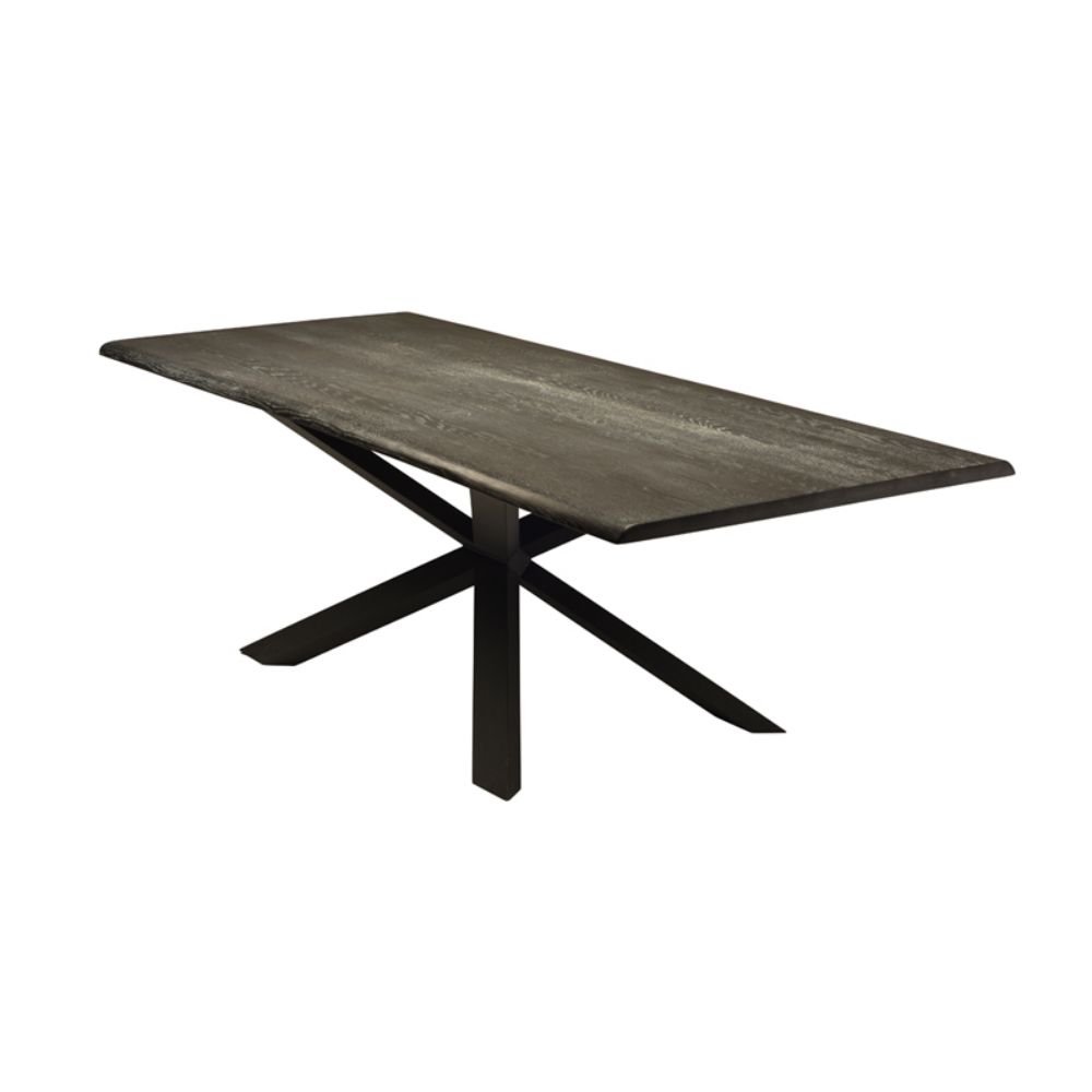 Nuevo HGSX197 Couture Dining Table in Oxidized Grey/Black