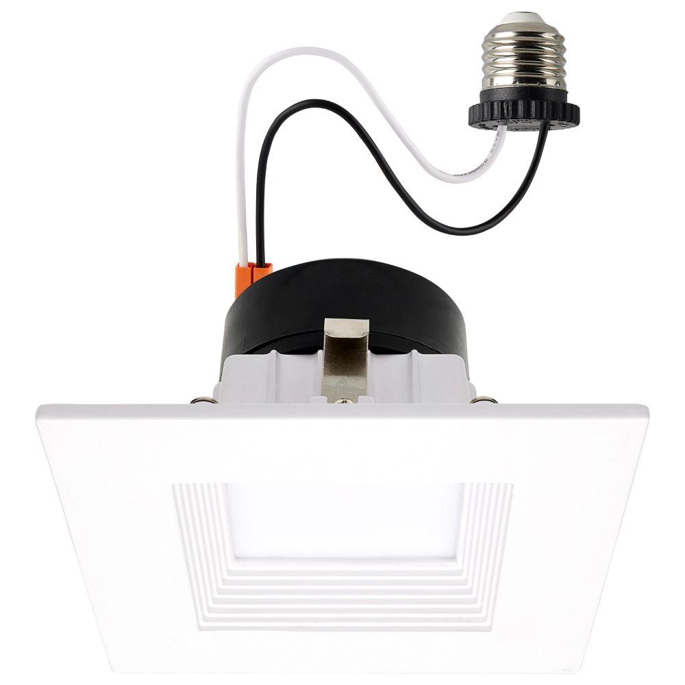 Satco S11569 10.5 Watt; LED Retrofit Downlight; 4 Inch Square; Starfish IOT; RGB & Tunable White; 120 Volt; 90 CRI; White Finish