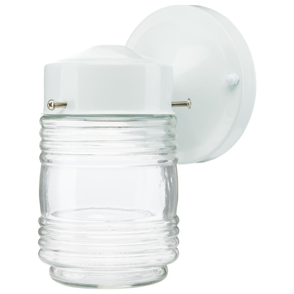 Nuvo Lighting 60-112 1 Light Outdoor Mason Jar in White
