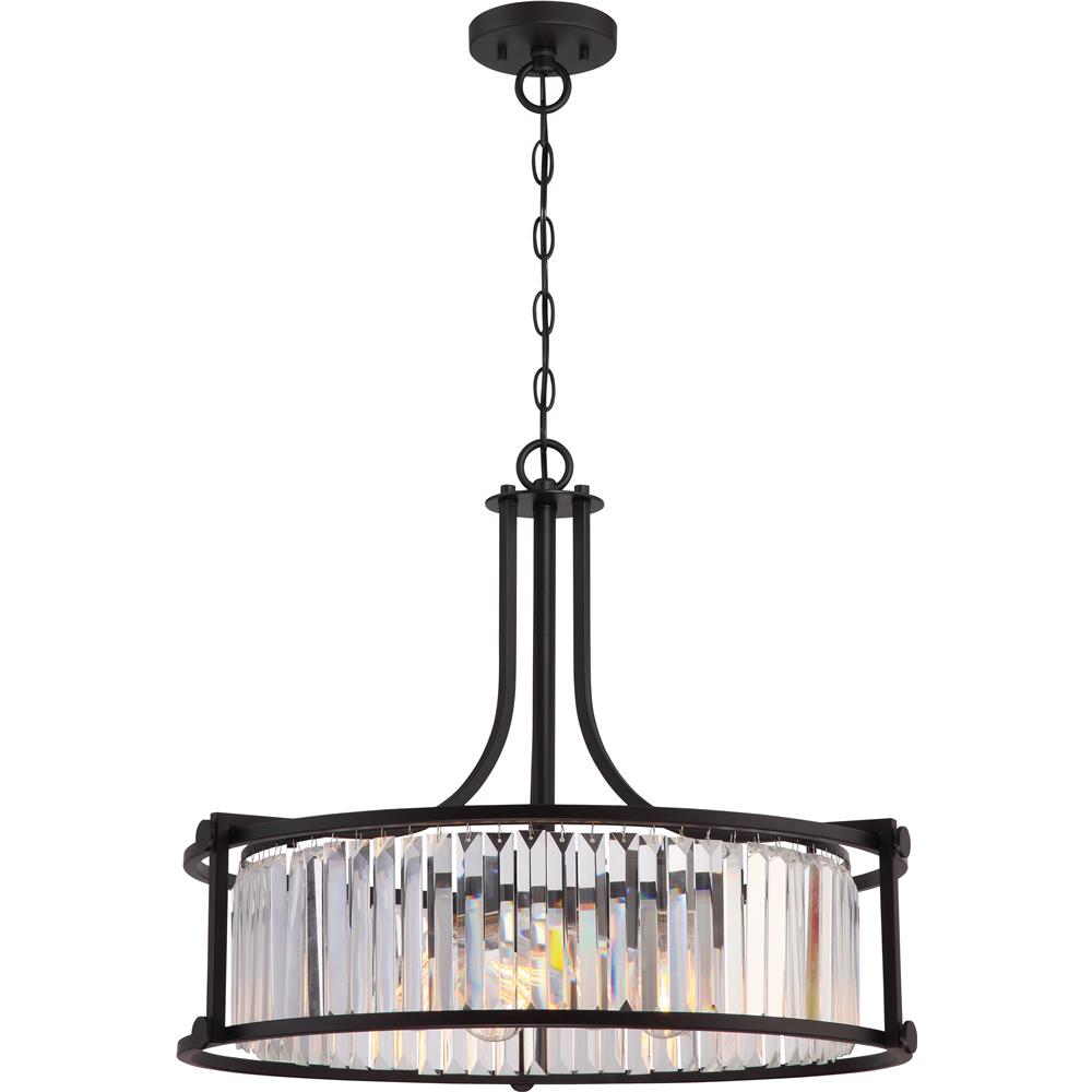 Nuvo Lighting 60/5771  Krys - 4 Light Crystal Pendant with 60w Vintage Lamps Included; Aged Bronze Finish in Aged Bronze Finish