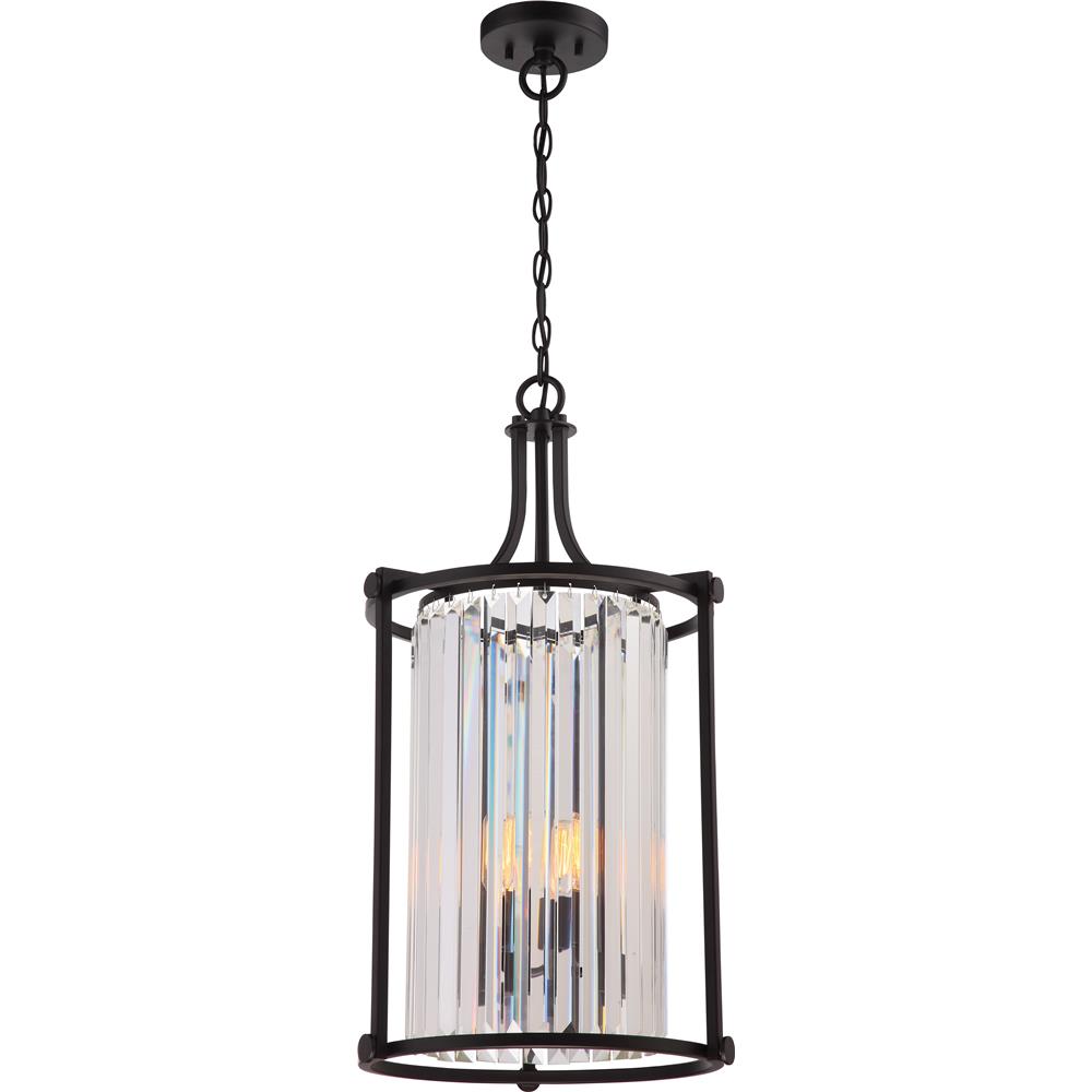 Nuvo Lighting 60/5772  Krys - 4 Light Crystal Foyer Fixture with 60w Vintage Lamps Included; Aged Bronze Finish in Aged Bronze Finish