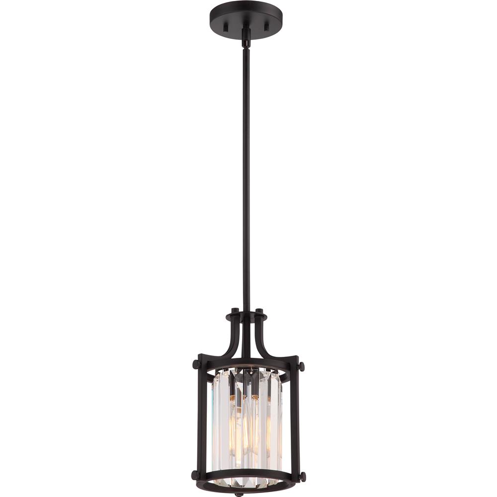 Nuvo Lighting 60/5774  Krys - 1 Light Crystal Mini Pendant with 60w Vintage Lamp Included; Aged Bronze Finish in Aged Bronze Finish