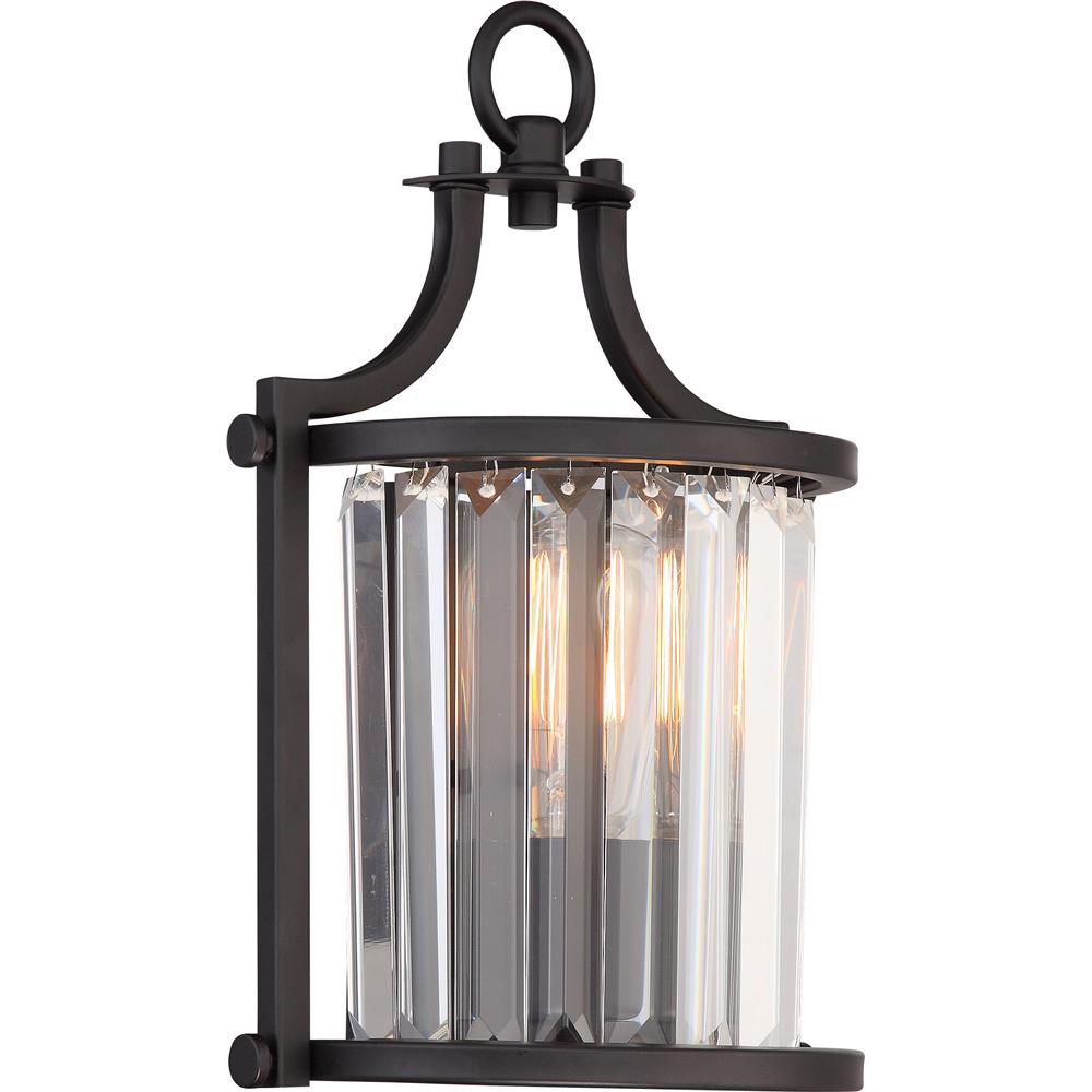 Nuvo Lighting 60/5776  Krys - 1 Light Crystal Wall Sconce with 60w Vintage Lamp Included; Aged Bronze Finish in Aged Bronze Finish