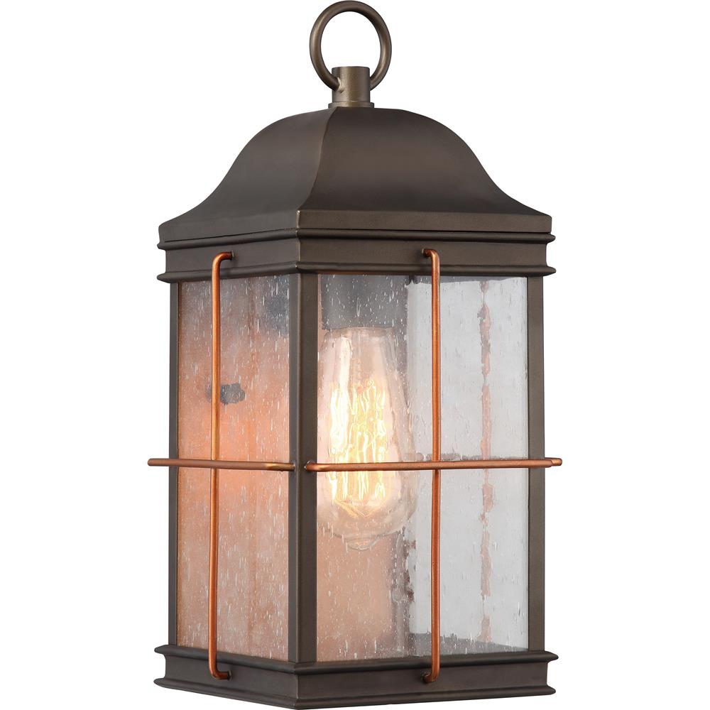 Nuvo Lighting 60/5832  Howell - 1 Light Medium Outdoor Wall Fixture with 60w Vintage Lamp Included; Bronze with Copper Accents Finish in Bronze with Copper Accents Finish