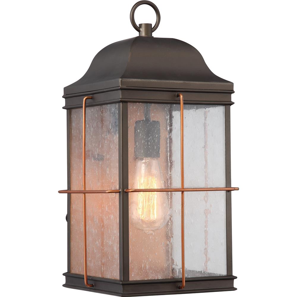 Nuvo Lighting 60/5833  Howell - 1 Light Large Outdoor Wall Fixture with 60w Vintage Lamp Included; Bronze with Copper Accents Finish in Bronze with Copper Accents Finish