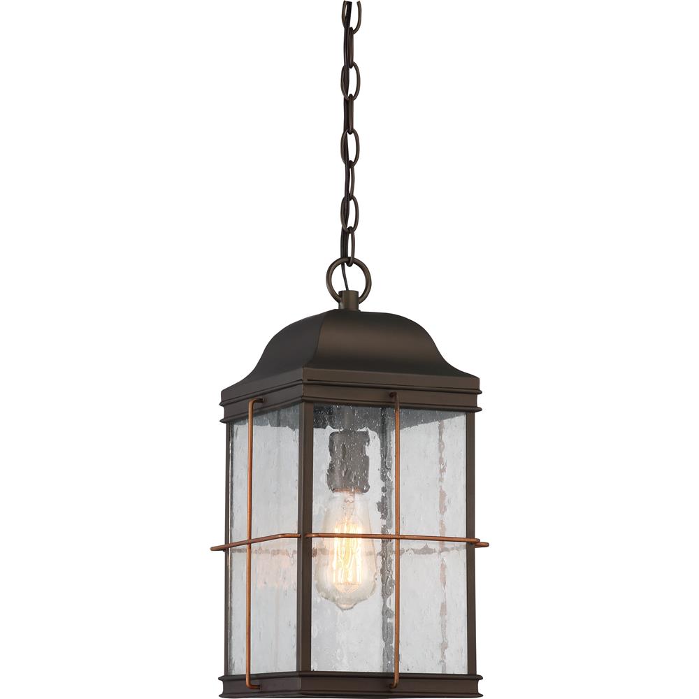 Nuvo Lighting 60/5836  Howell - 1 Light Outdoor Hanging Lantern with 60w Vintage Lamp Included; Bronze with Copper Accents Finish in Bronze with Copper Accents Finish
