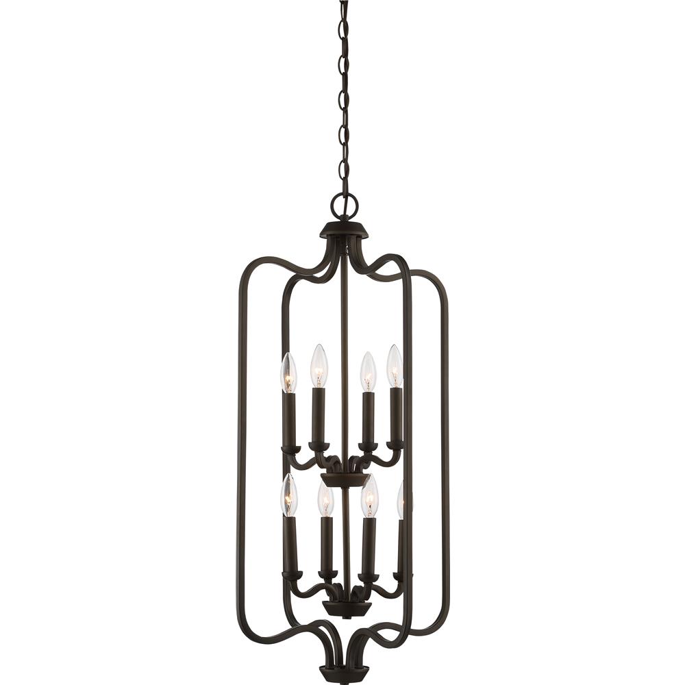Nuvo Lighting 60/5972  Willow 8 Light Caged Pendant - Forest Bronze in Forest Bronze Finish