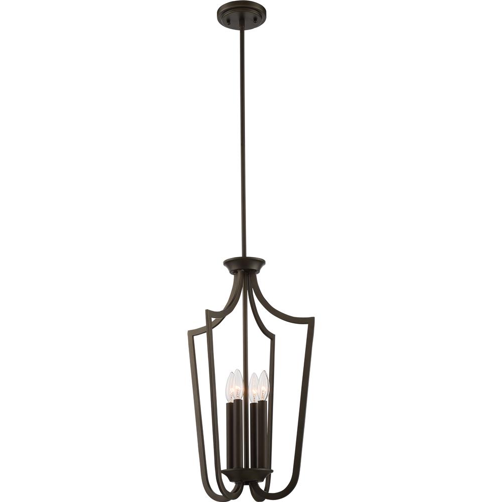 Nuvo Lighting 60/5976  Laguna 4 Light Caged Pendant - Forest Bronze in Forest Bronze Finish