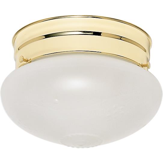 Nuvo Lighting 60/6030 1 Light Small Mushroom Flush in Polished Brass