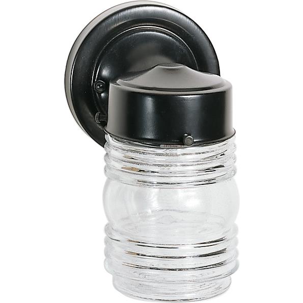 Nuvo Lighting 60/6111 1 Light Outdoor Mason Jar in Black