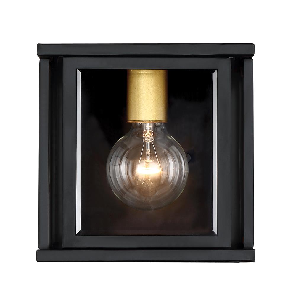 Nuvo Lighting 60/6411  Payne - 1 Light Wall Sconce With Clear Beveled Glass in Black Finish