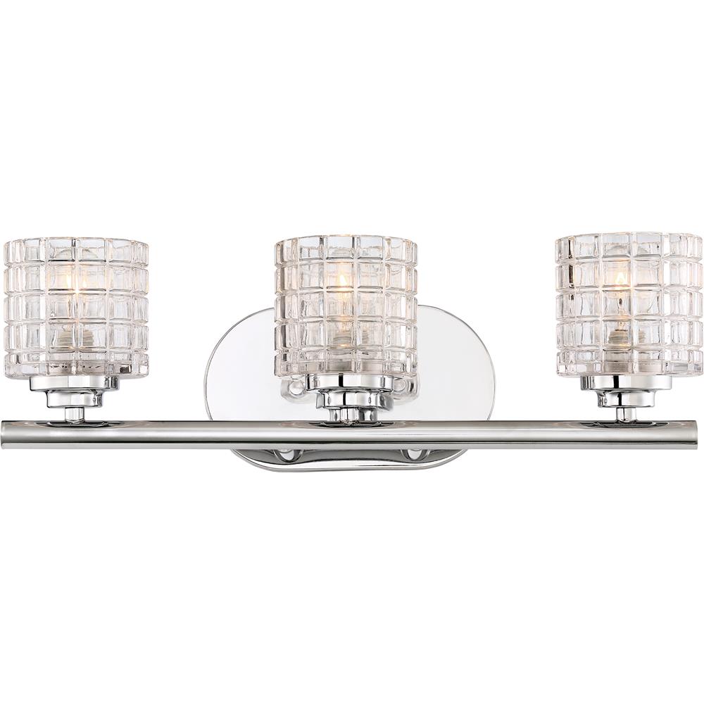 Nuvo Lighting 60/6443  Votive - 3 Light Vanity With Clear Glass in Polished Nickel Finish