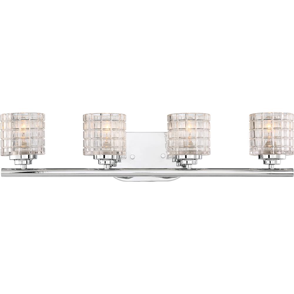 Nuvo Lighting 60/6444  Votive - 4 Light Vanity With Clear Glass in Polished Nickel Finish