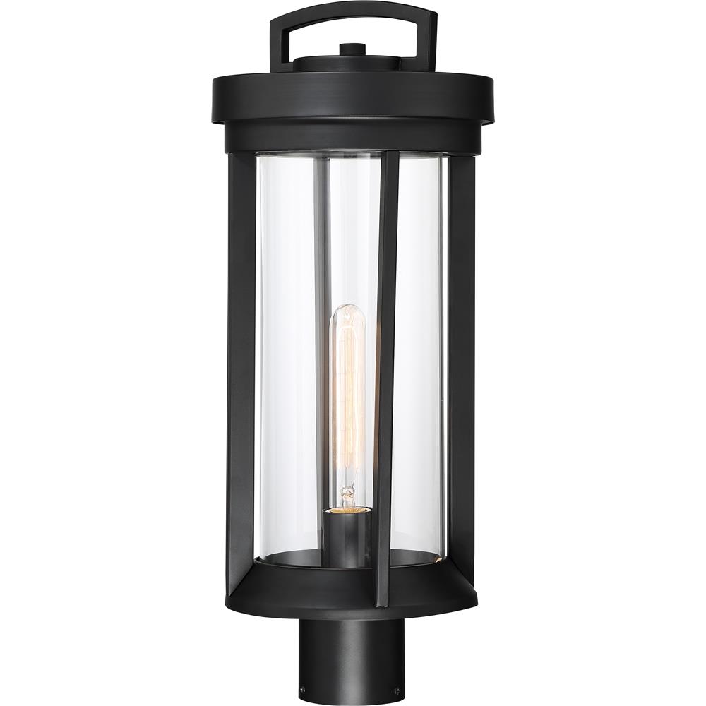 Nuvo Lighting 60/6503  Huron - 1 Light Post Lantern; Aged Bronze Finish with Clear Glass in Aged Bronze / Glass Finish