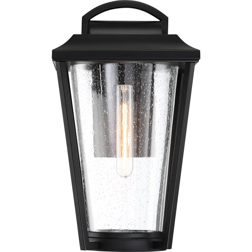 Nuvo Lighting 60/6511  Lakeview - 1 Light Medium Lantern; Aged Bronze Finish with Clear Seed Glass in Aged Bronze / Glass Finish