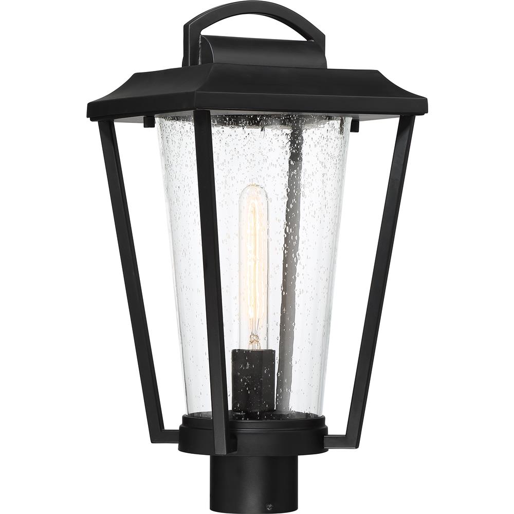 Nuvo Lighting 60/6513  Lakeview - 1 Light Post Lantern; Aged Bronze Finish with Clear Seed Glass in Aged Bronze / Glass Finish